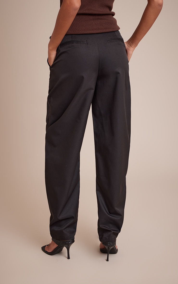 Tall Black Woven Button Pants image 3