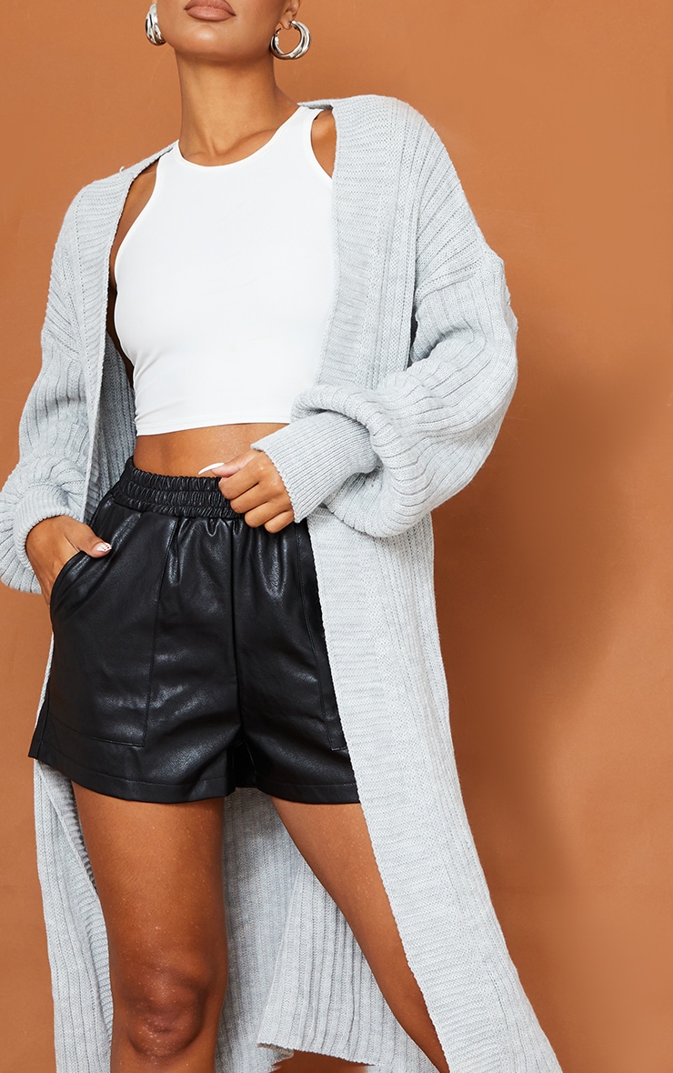 grey midi cardigan