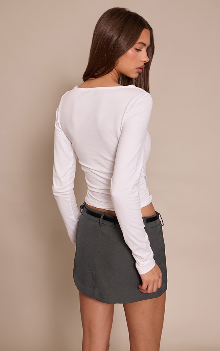 Jupe gris anthracite à ceinture image 3