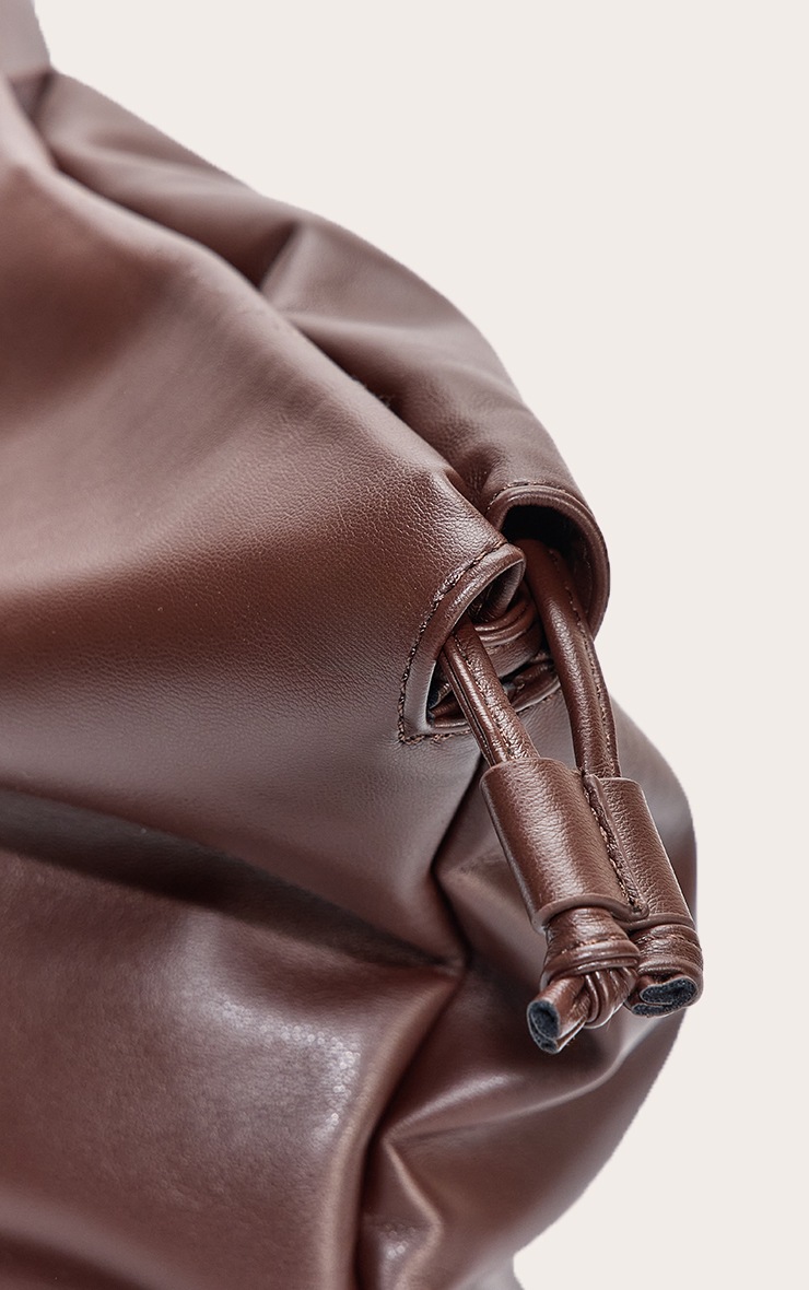 Chocolate Mousse Faux Suede Drawstring Clutch Bag | Accessories | PLT