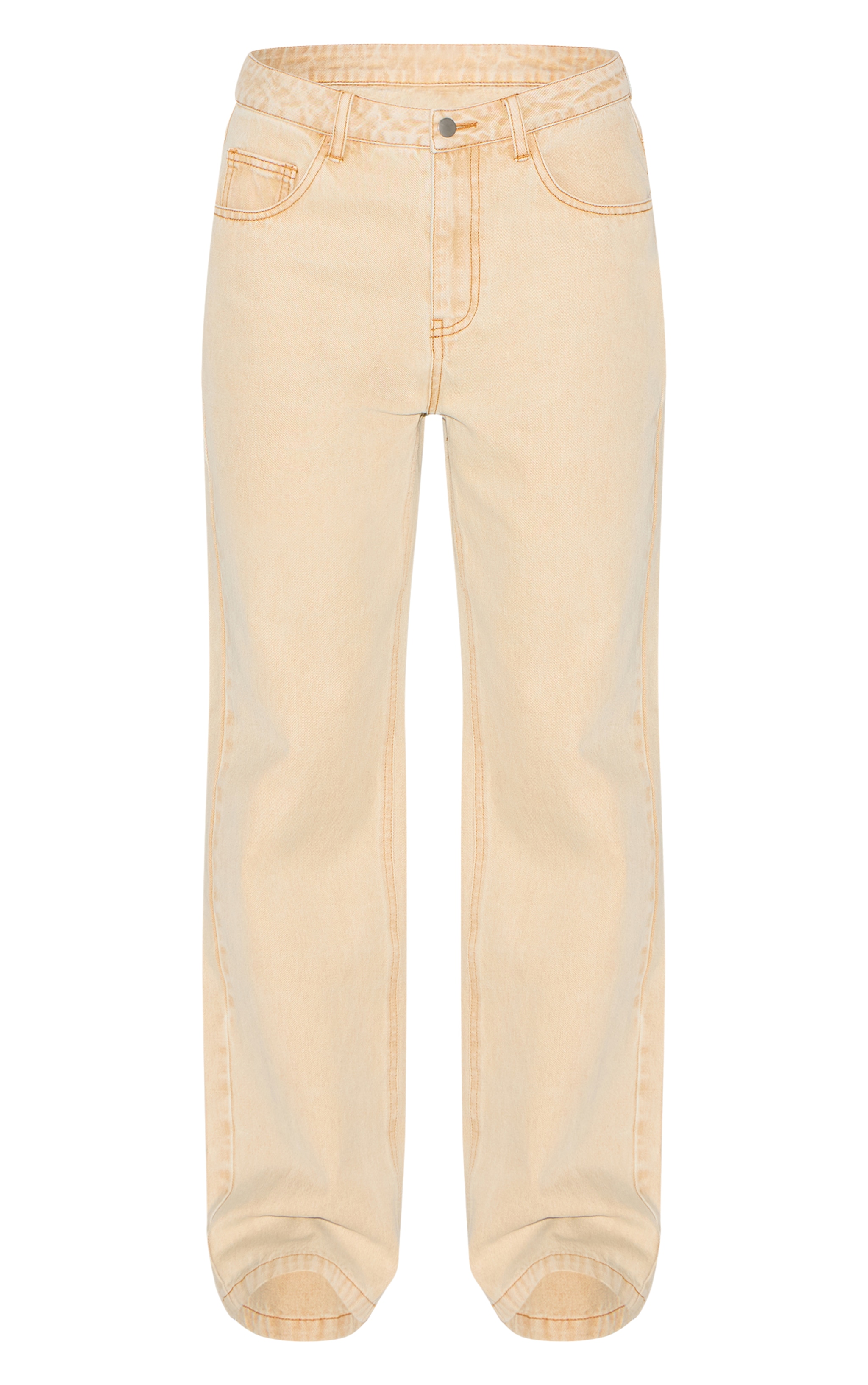 Washed Stone Mid Rise Straight Leg Jeans image 5