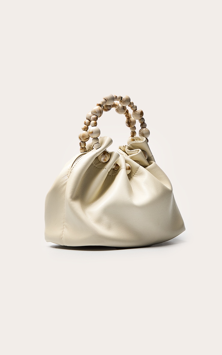 Cream Beaded Handle Grab Bag image 3