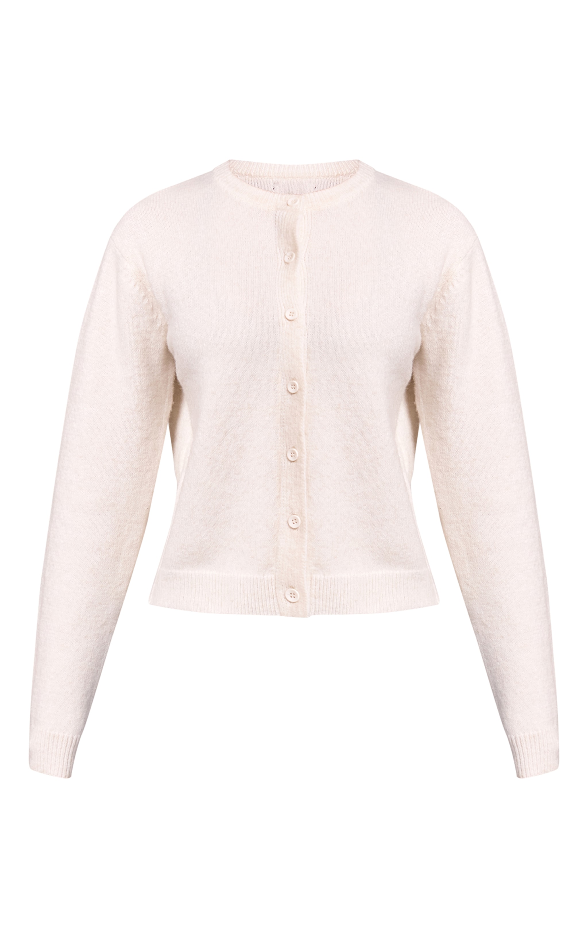 Petite Cream Knit Button Through Cardigan image 5