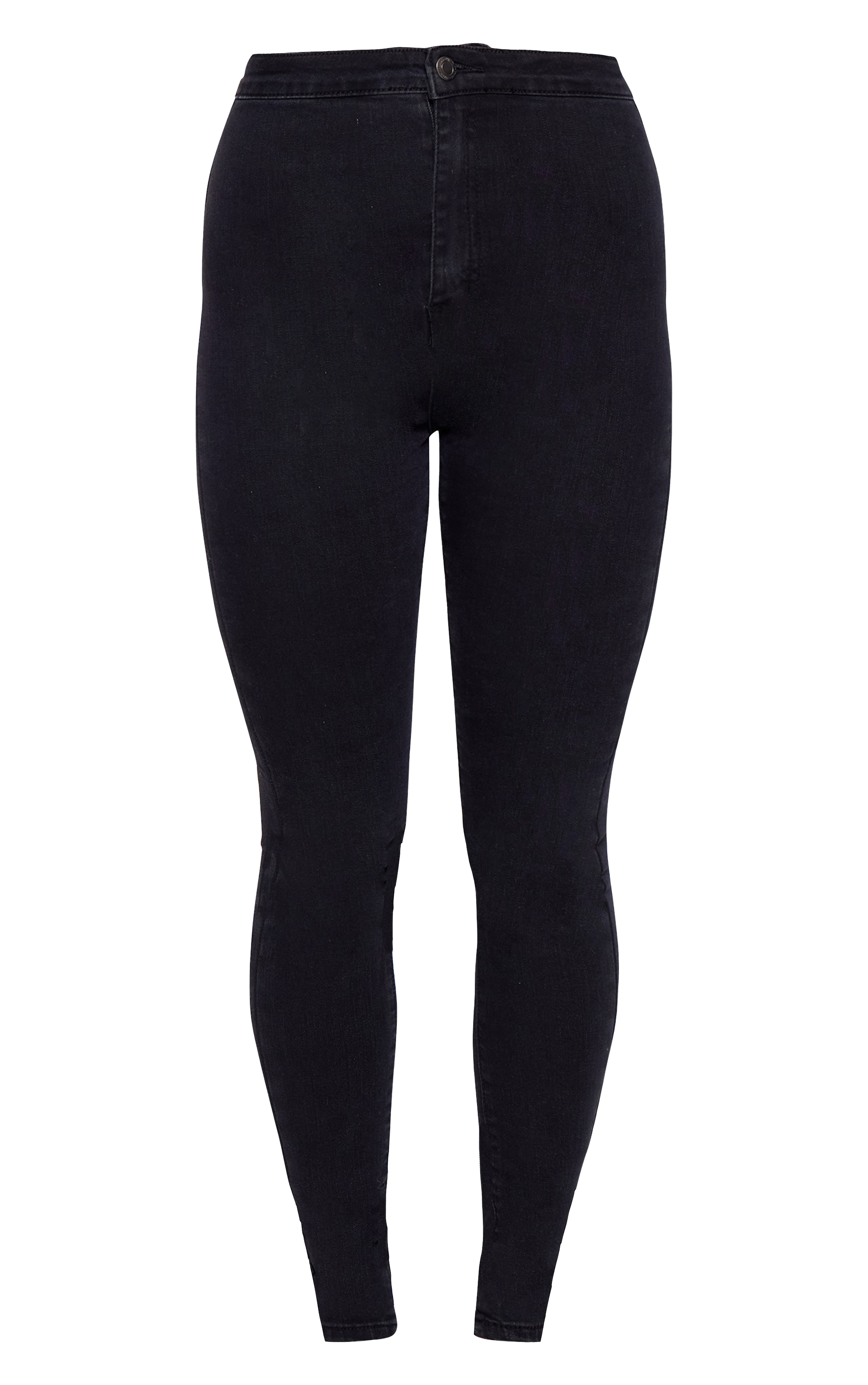 PRETTYLITTLETHING Black Disco Skinny Jeans image 5