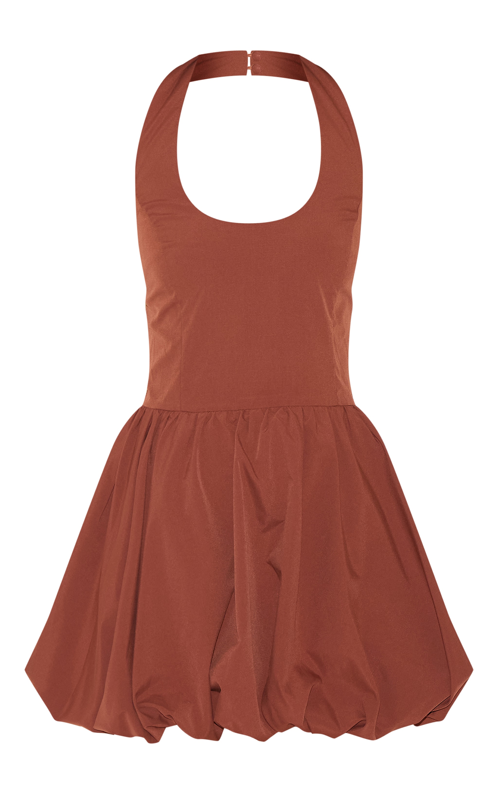 Chocolate Halterneck Puffball Dress image 5