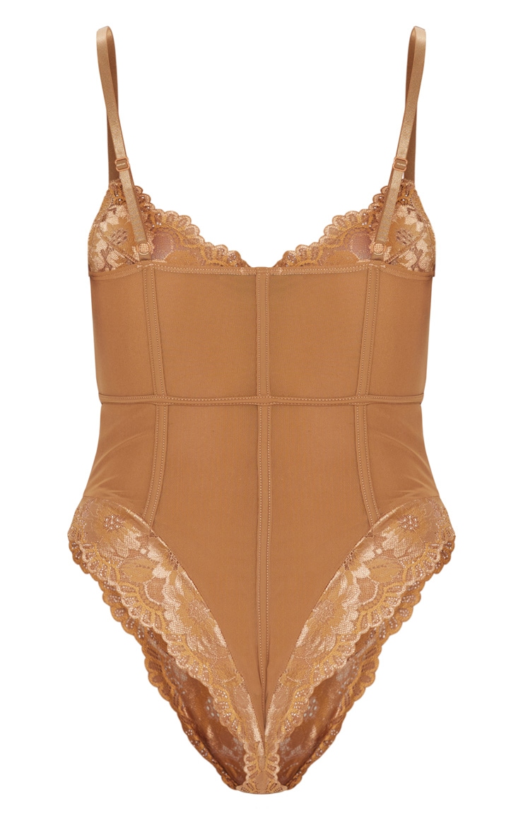 Mocha underwired cage detail lace body for beginners hilfiger tesco
