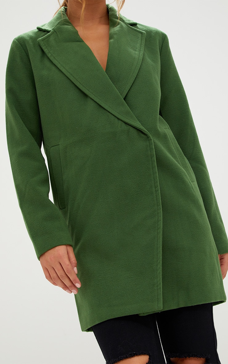 double breasted coat green