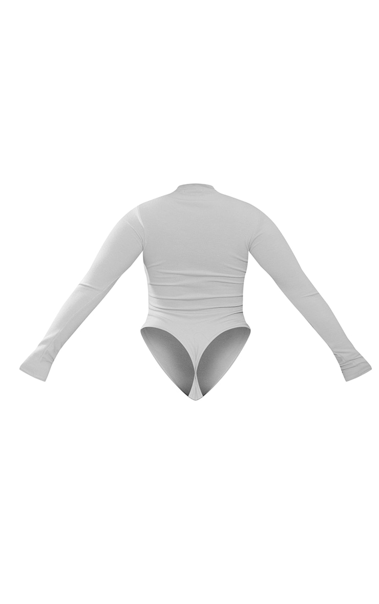 Shape Stone Rib Cut Out Long Sleeve Bodysuit image 3