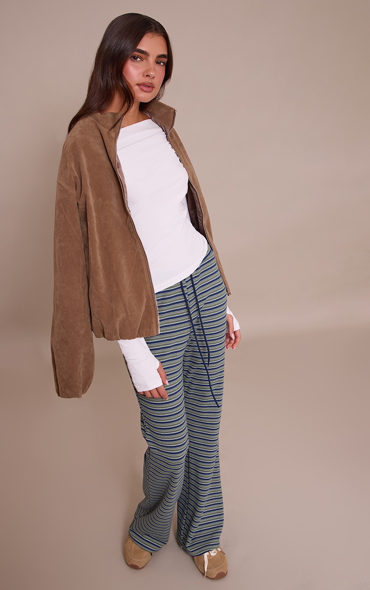 White Soft Cotton Ruched Asymmetric Long Sleeve Top image 3