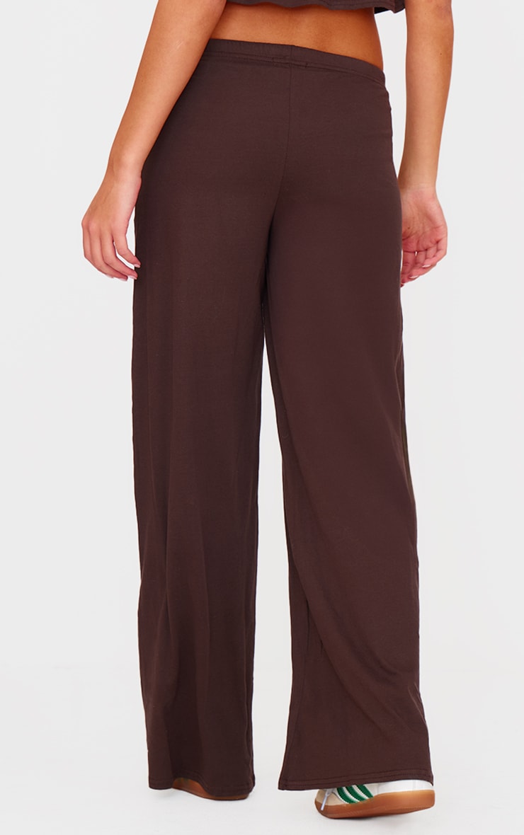 Chocolate Cotton Straight Leg Pants image 3