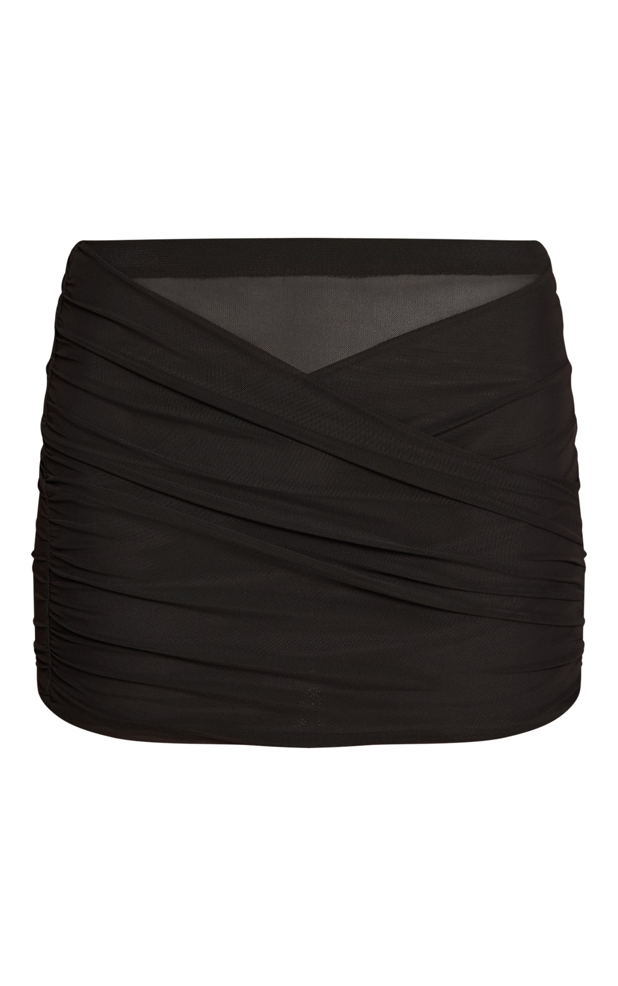 Mini-jupe en mesh noir à parties croisées image 6