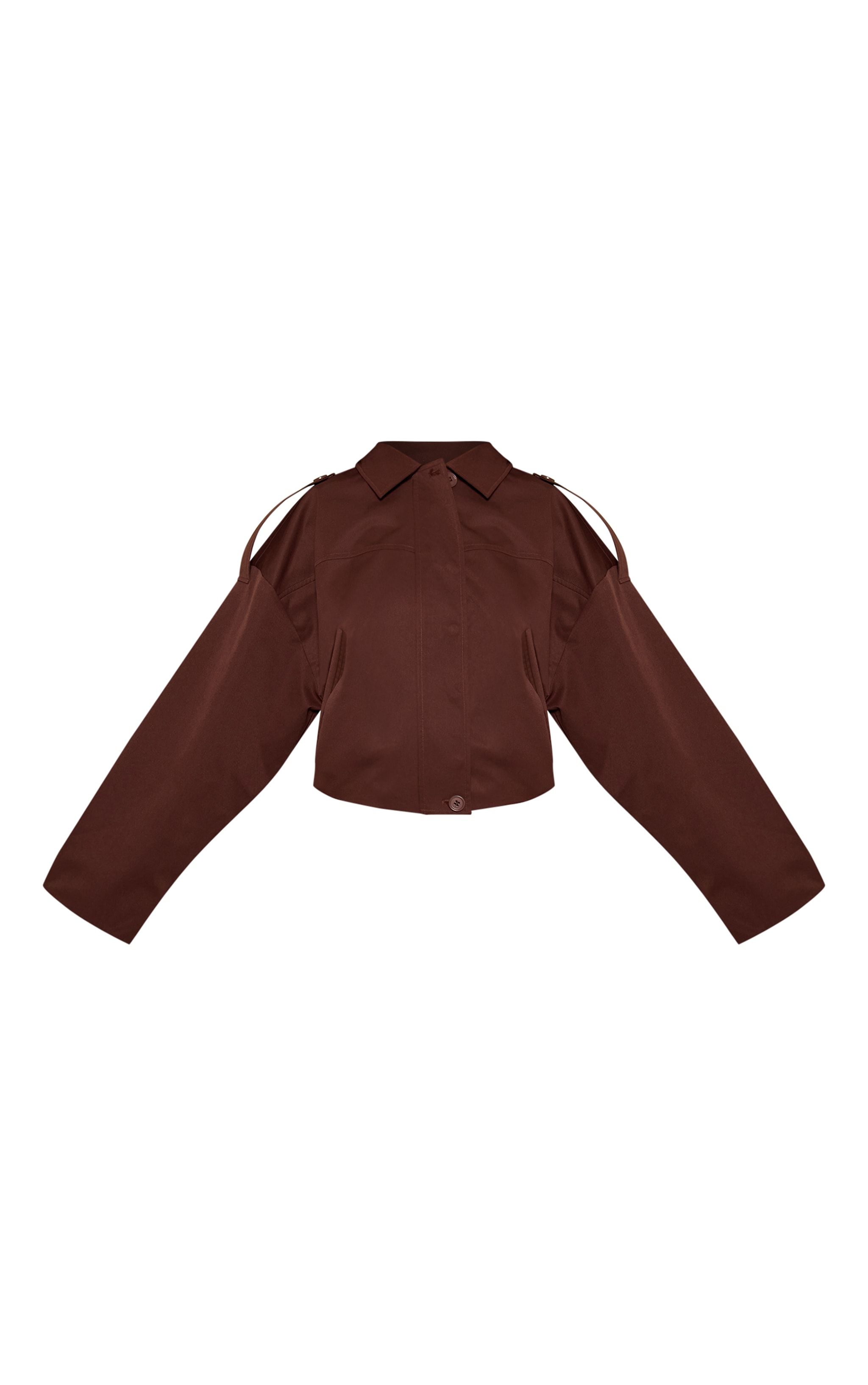 Petite Chocolate Seam Detail Bomber Jacket image 5