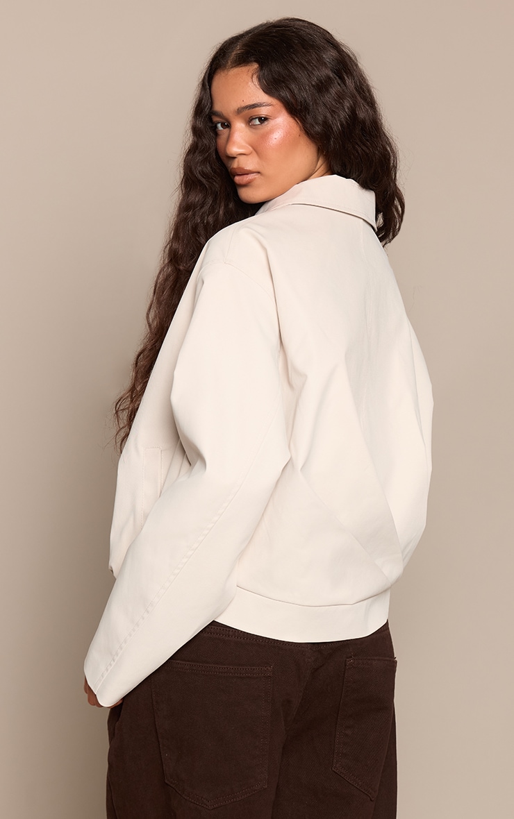 Stone Trench Fabric Gathered Hem Jacket image 2