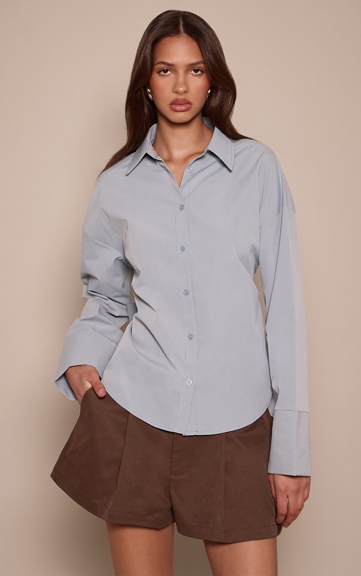 Dark Chocolate Woven Balloon Style Tailored Short image 5