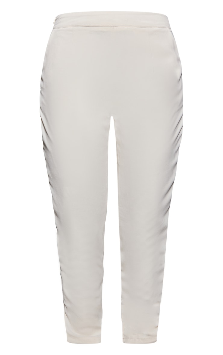 Cream Tailored Trousers Trousers PrettyLittleThing