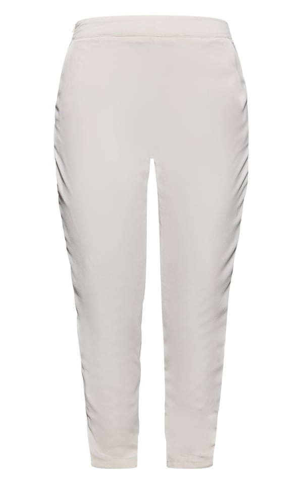 Cream Tailored Trousers Trousers PrettyLittleThing