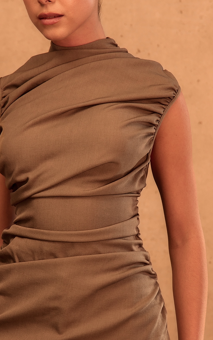 PLT Label Dark Taupe Tailored Asymmetric Top | Co-ords