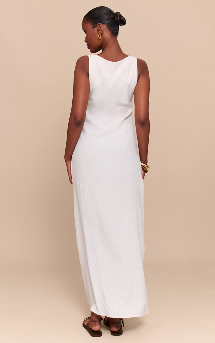 Natural Textured Scoop Neck Maxi Dress image 2