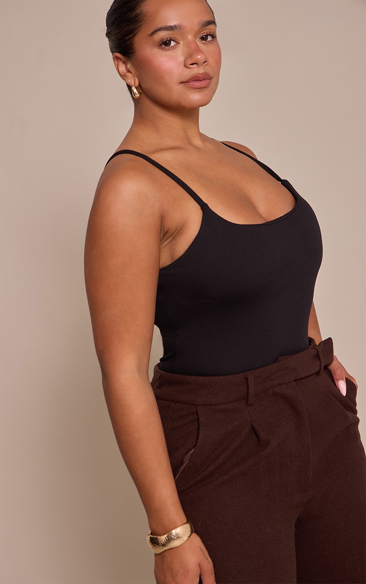 Shape Black Sculpt Built In Bra Strappy Bodysuit image 4