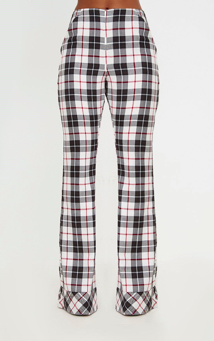 tartan flared trousers