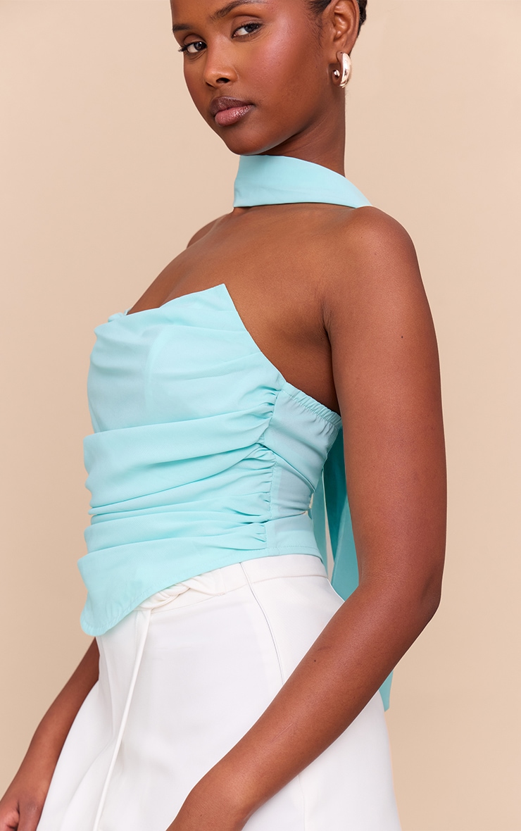 Corset menthe à foulard image 4