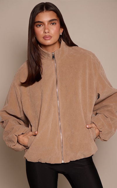 Sand Suede Bomber Jacket