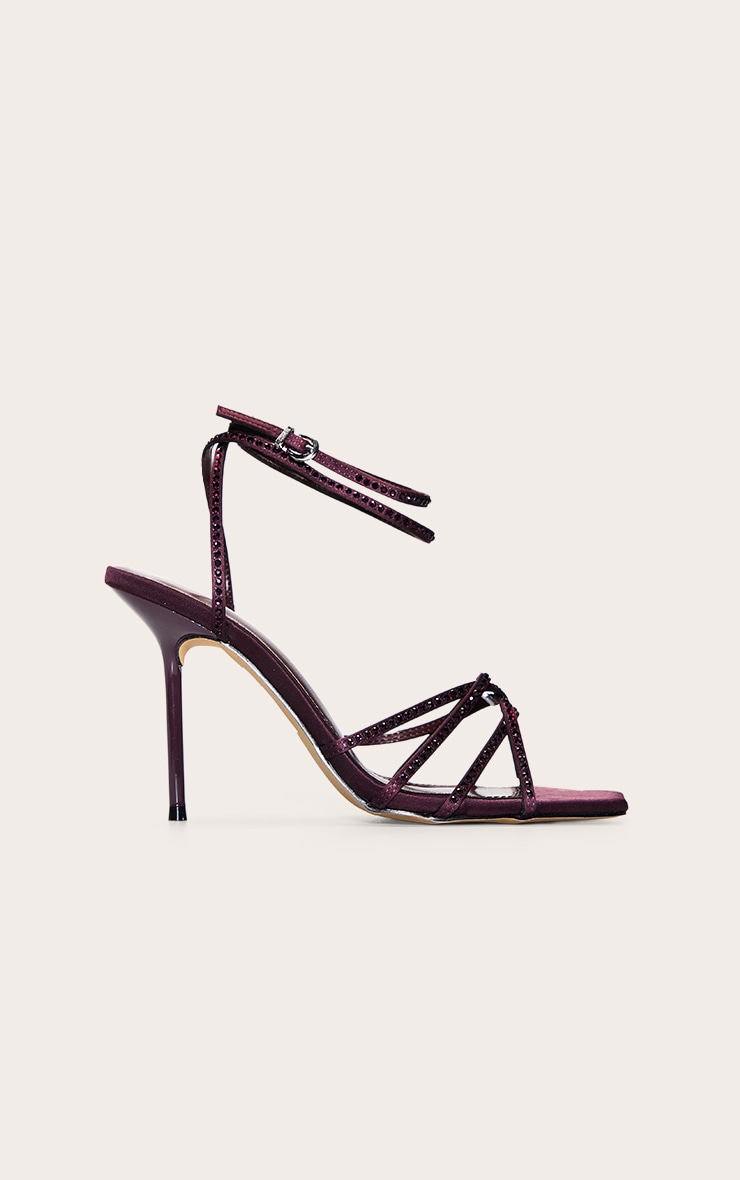 Plum Hot Fix Strappy Heeled Sandal image 2