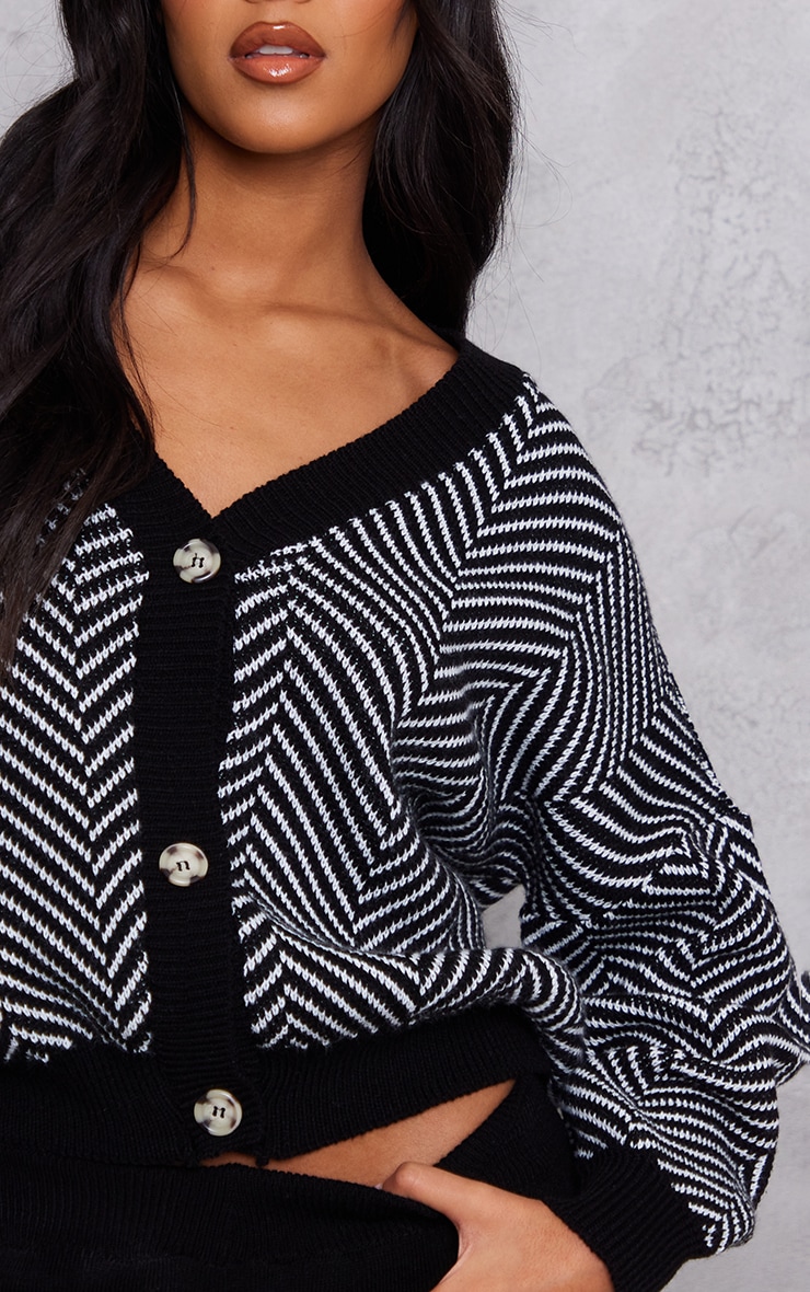 Tall Black Knitted Cardigan image 4