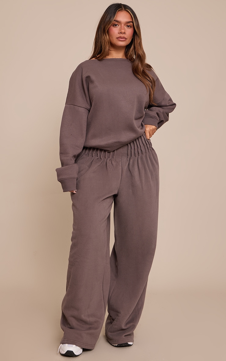 Shape Charcoal Grey Sweat Raw Edge Slouch Sweatshirt image 3