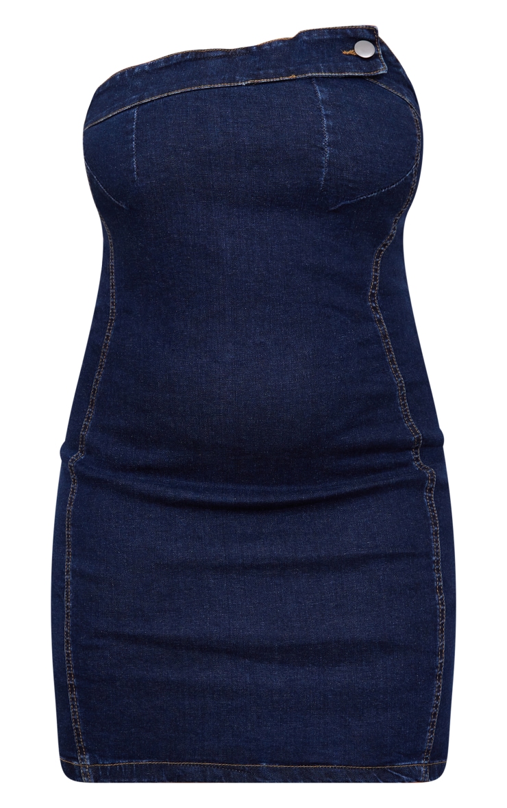 Plus Robe bustier en jean indigo image 5