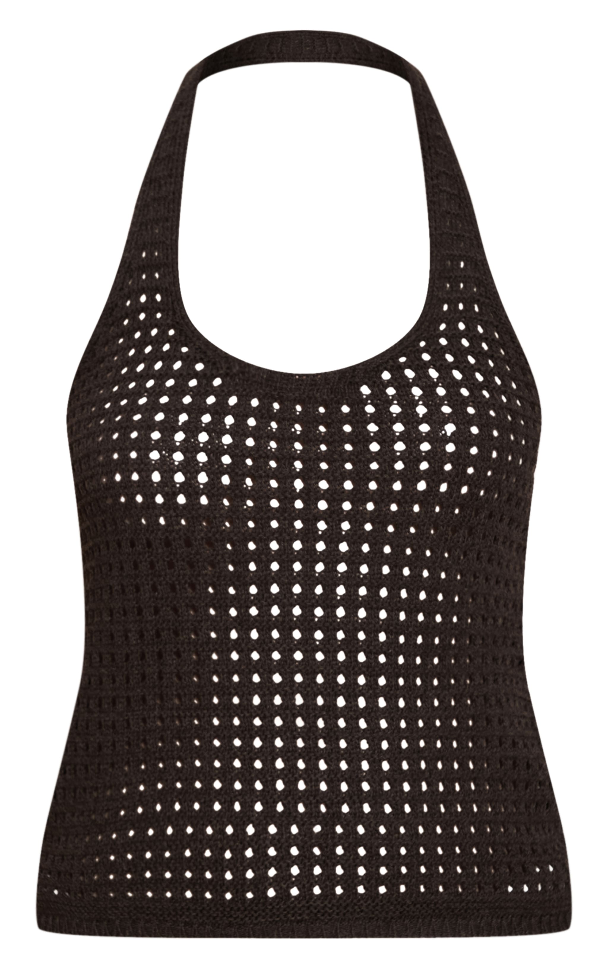 Chocolate Crochet Halter Top image 5