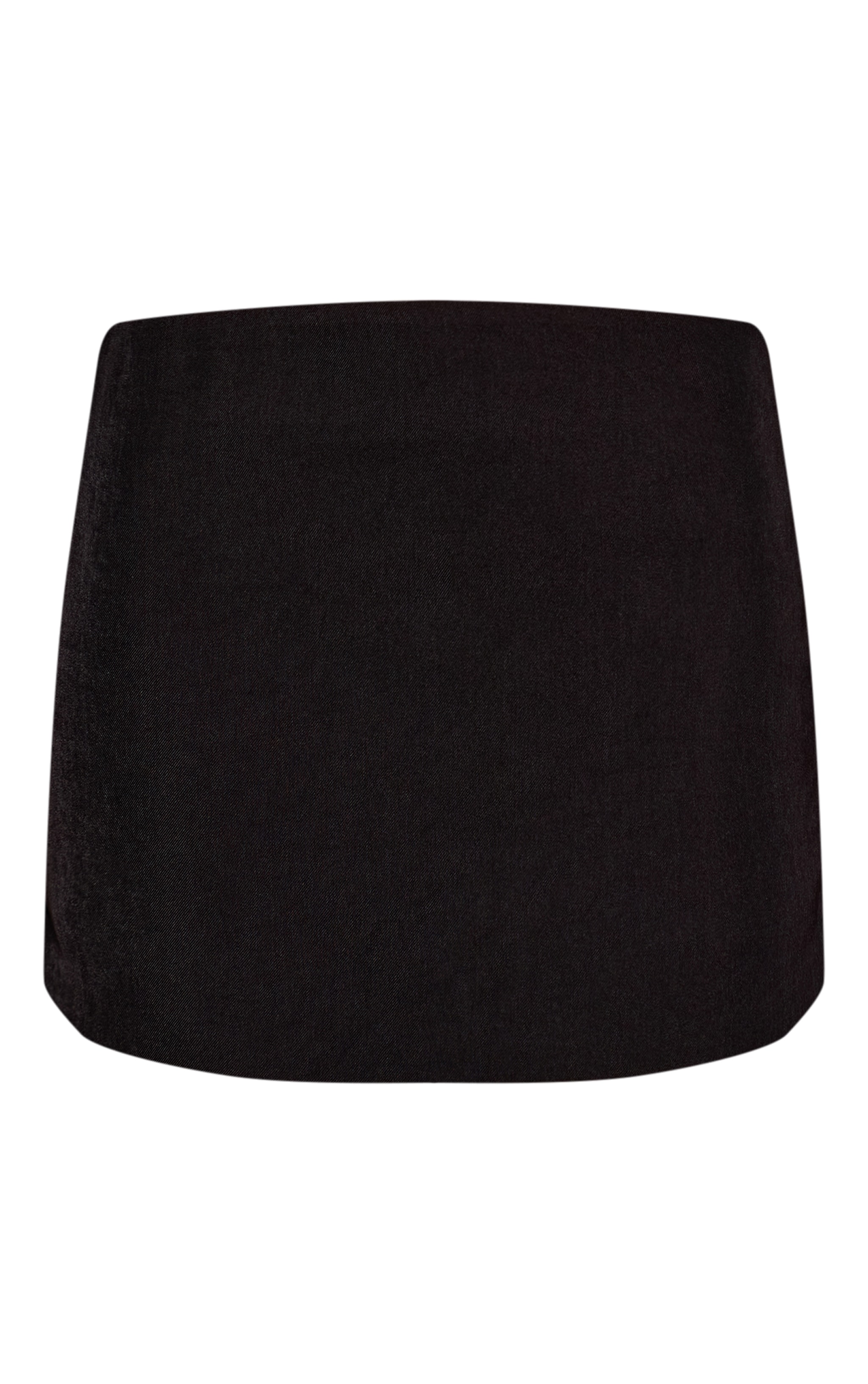 Black Woven Mid Rise Mini Skirt image 6