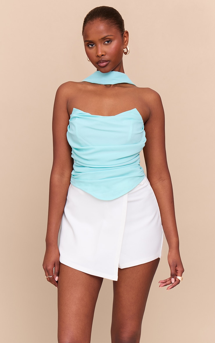 Corset menthe à foulard image 1