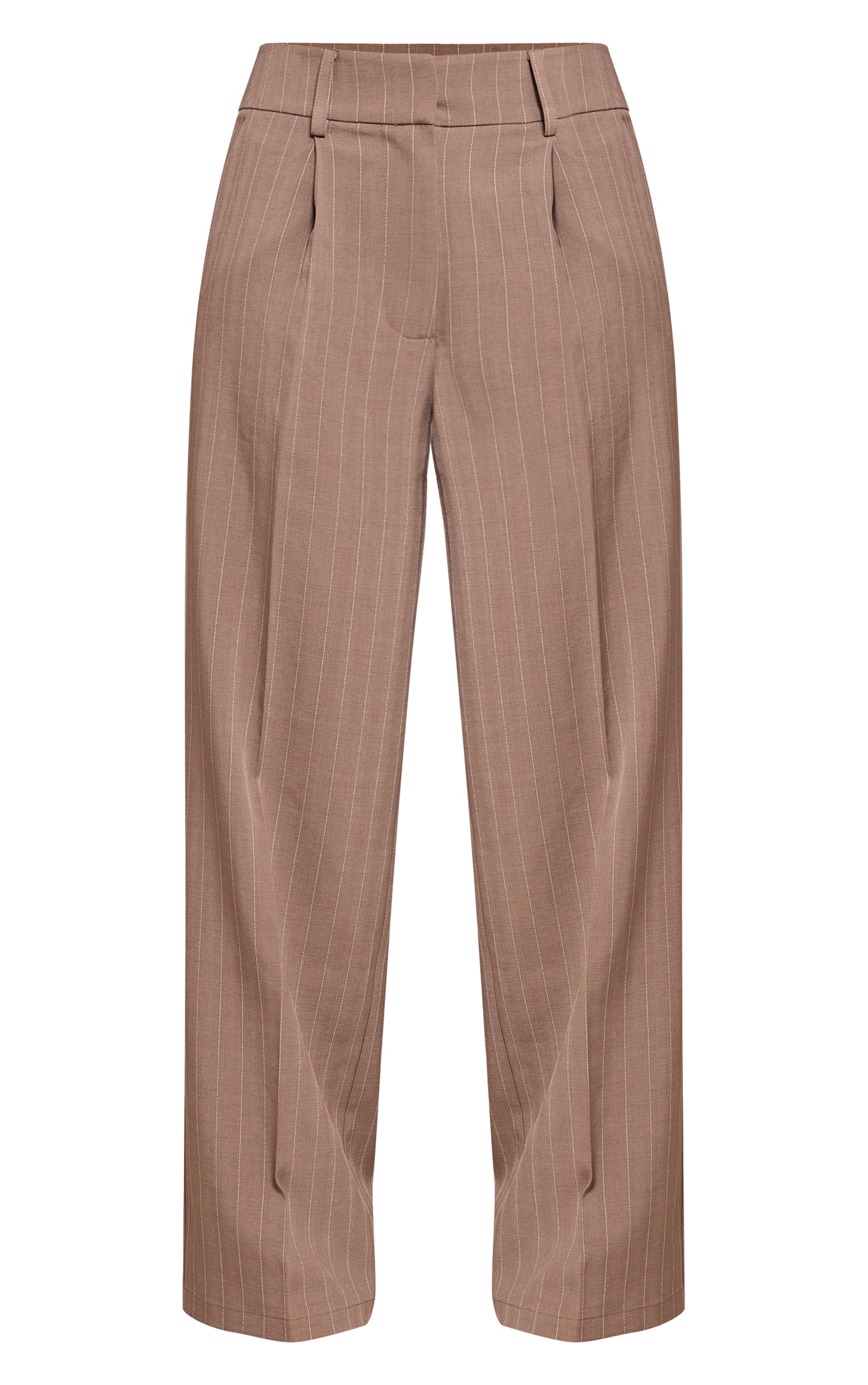 Petite Taupe Pinstripe Tailored Pant image 5