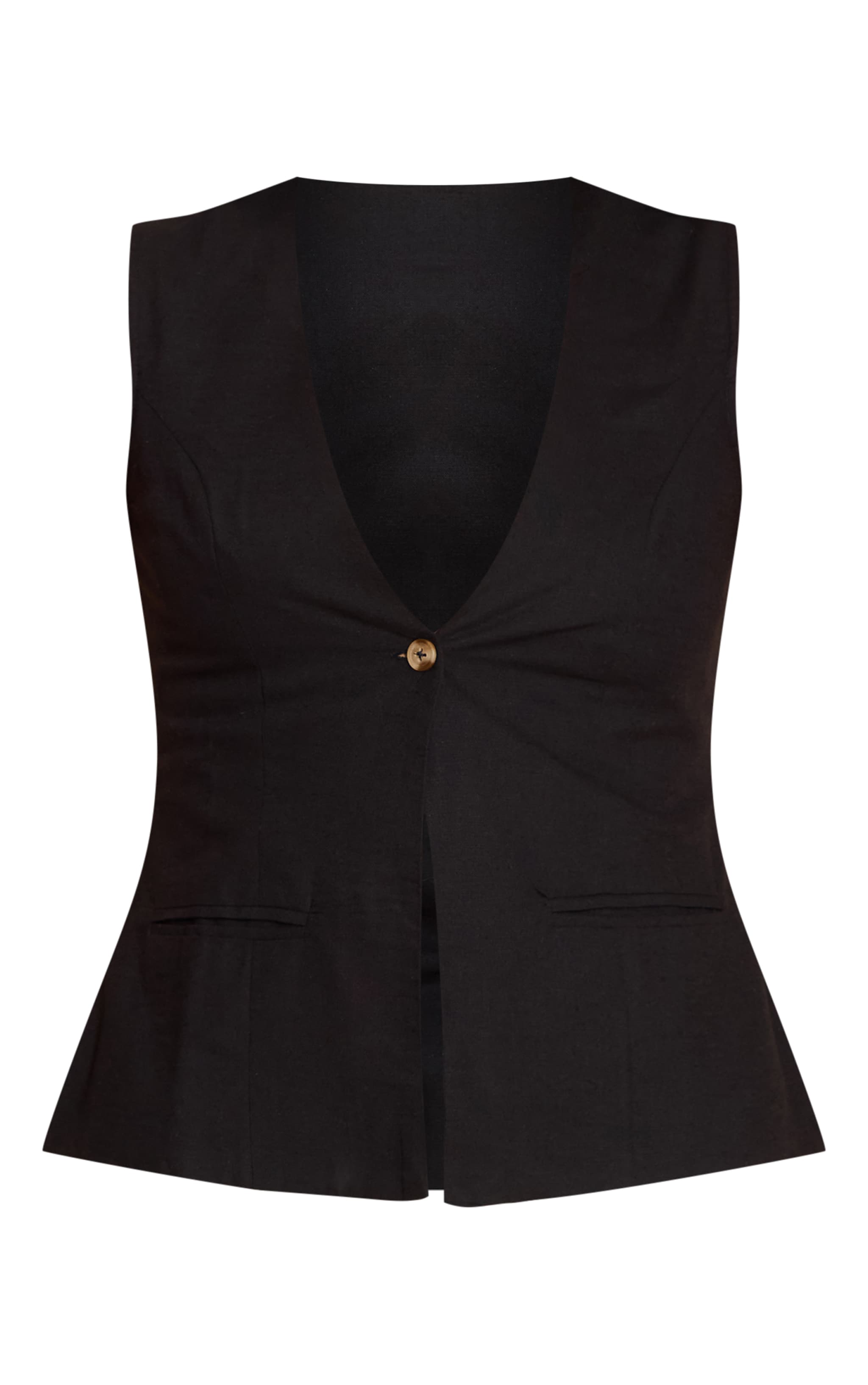 Black Cotton Vest image 5