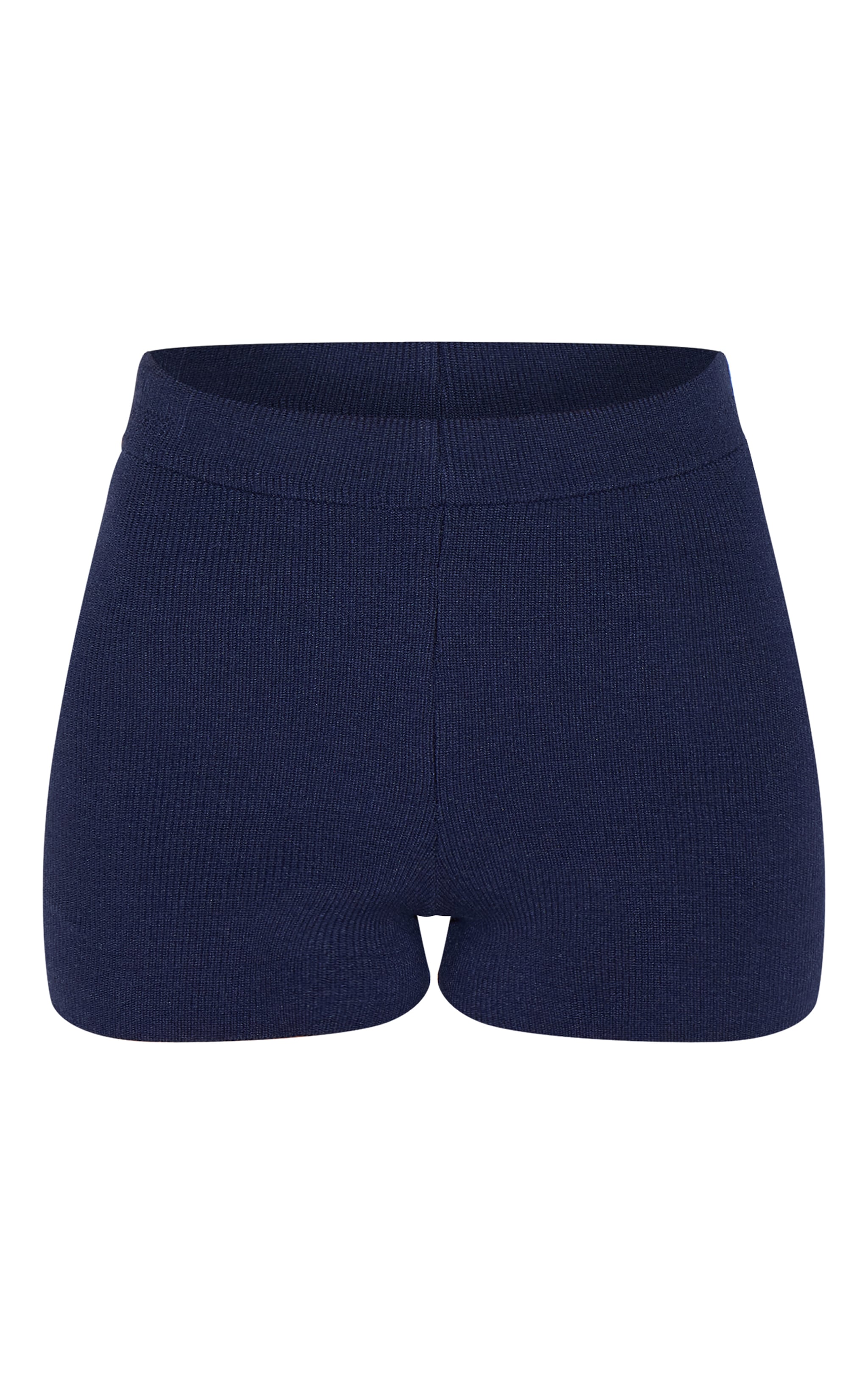 Navy Compact Knitted Mini Short image 6