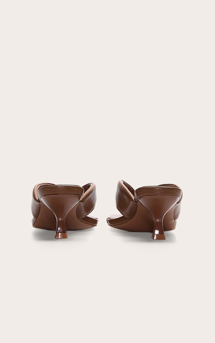 Tan Pu Padded Toe Thong Square Toe Mule image 3