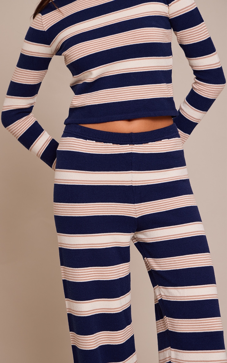 Blue Striped Wide Leg Pant  image 4