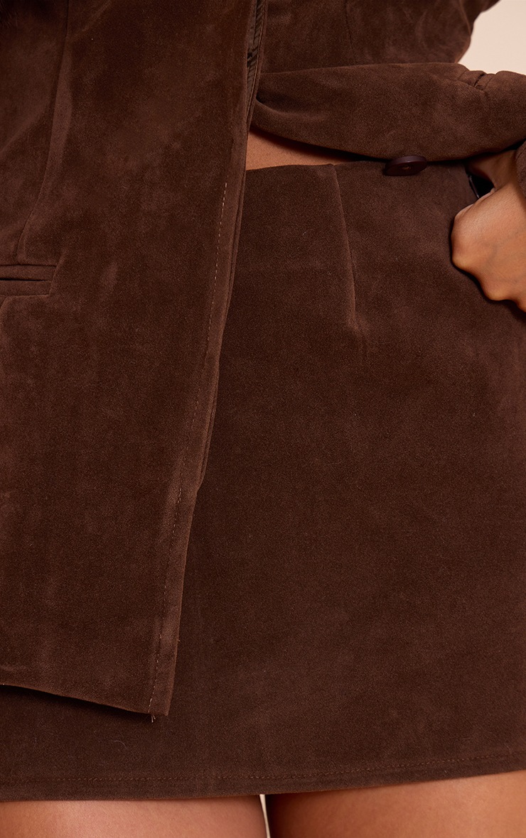 The Garment brown suede mini skirt with buttons main image 1