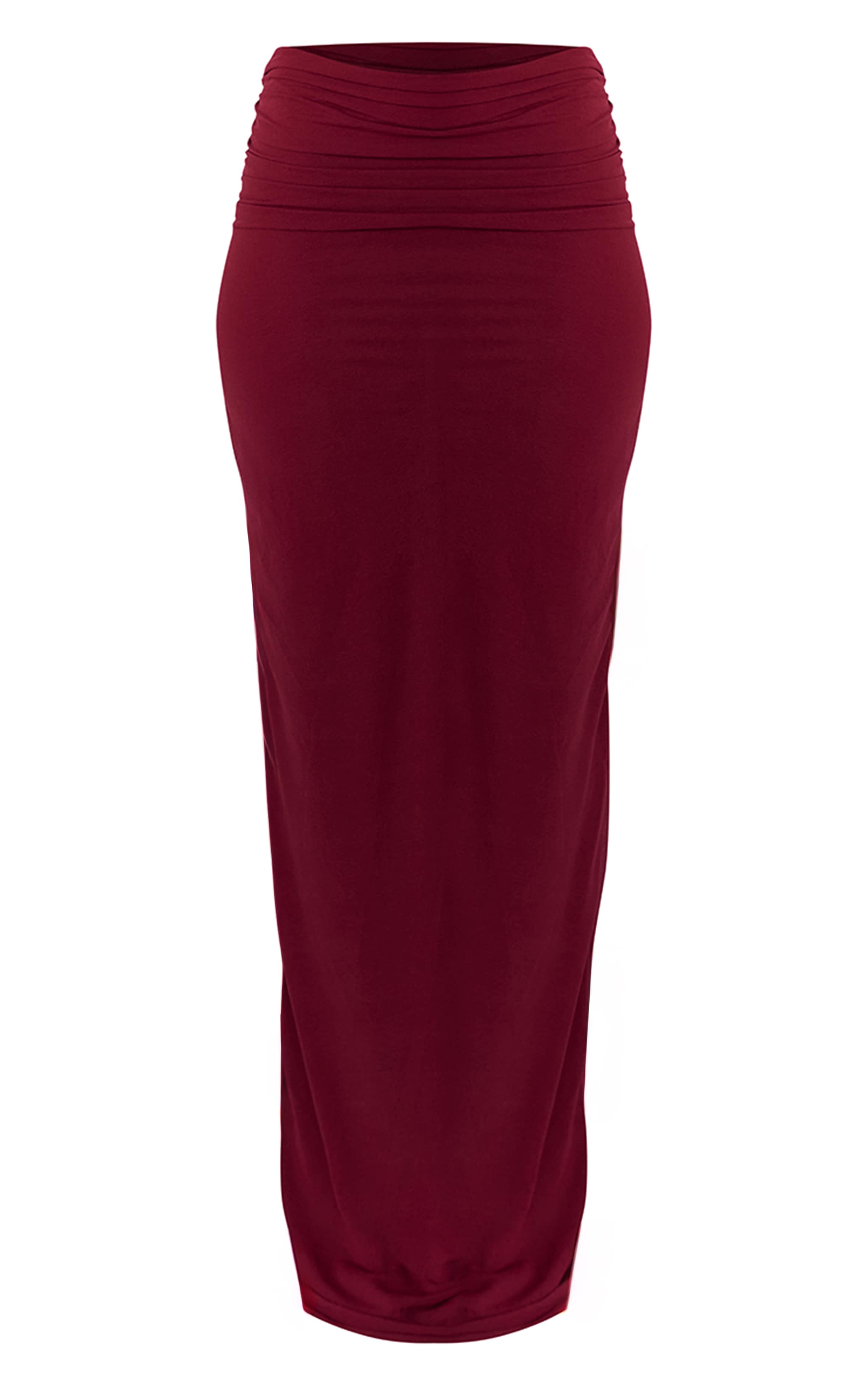 Deep Red Chiffon Maxi Skirt image 5