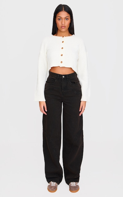 Tall Dark Chocolate High Waist Western Seam Detail Jeans