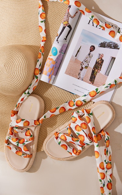 LP SPRIGHTLY CHARMS MID-SANDAL BURNT ORANGE CALFSKIN