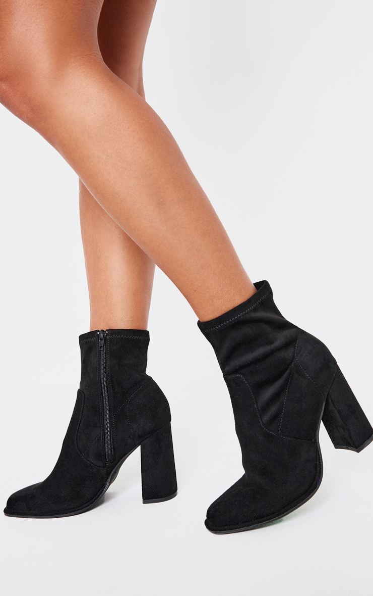Round Toe Block Heels Boots main image 1