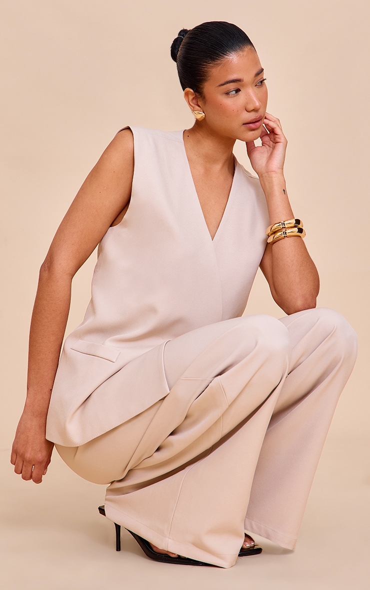  Clay Woven Collarless Pad Vest image 3
