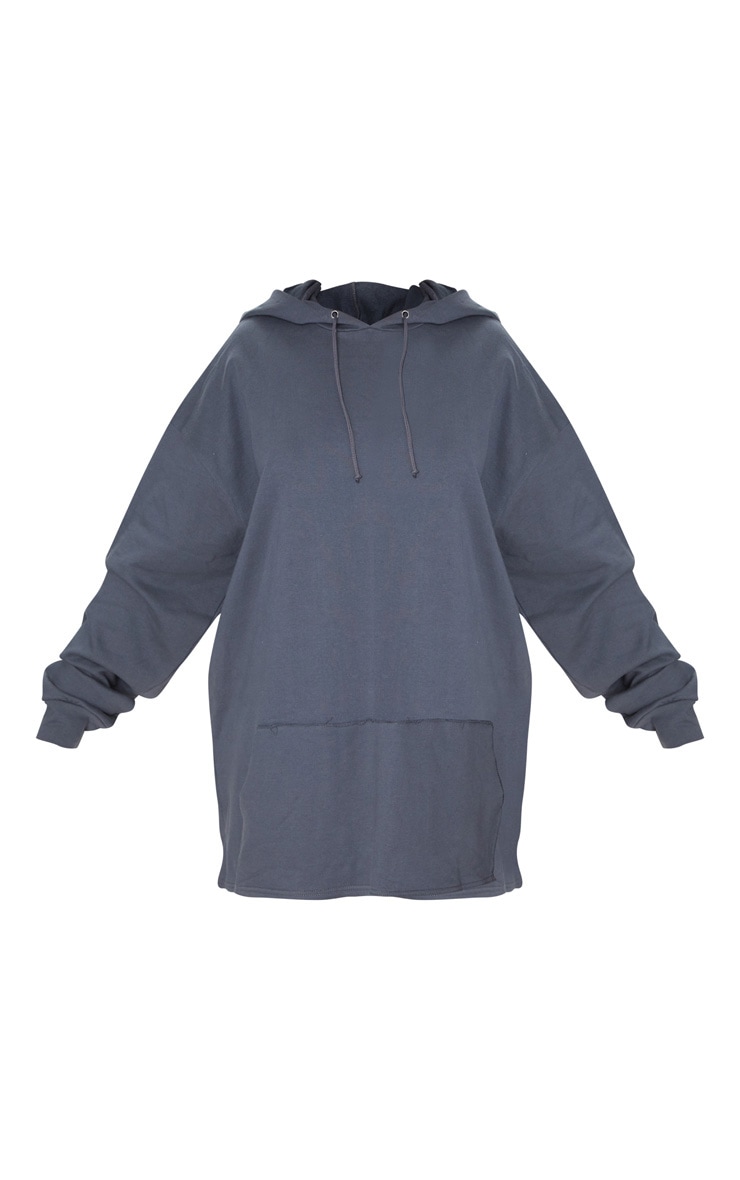 Plus Charcoal Oversized Hoodie PrettyLittleThing USA