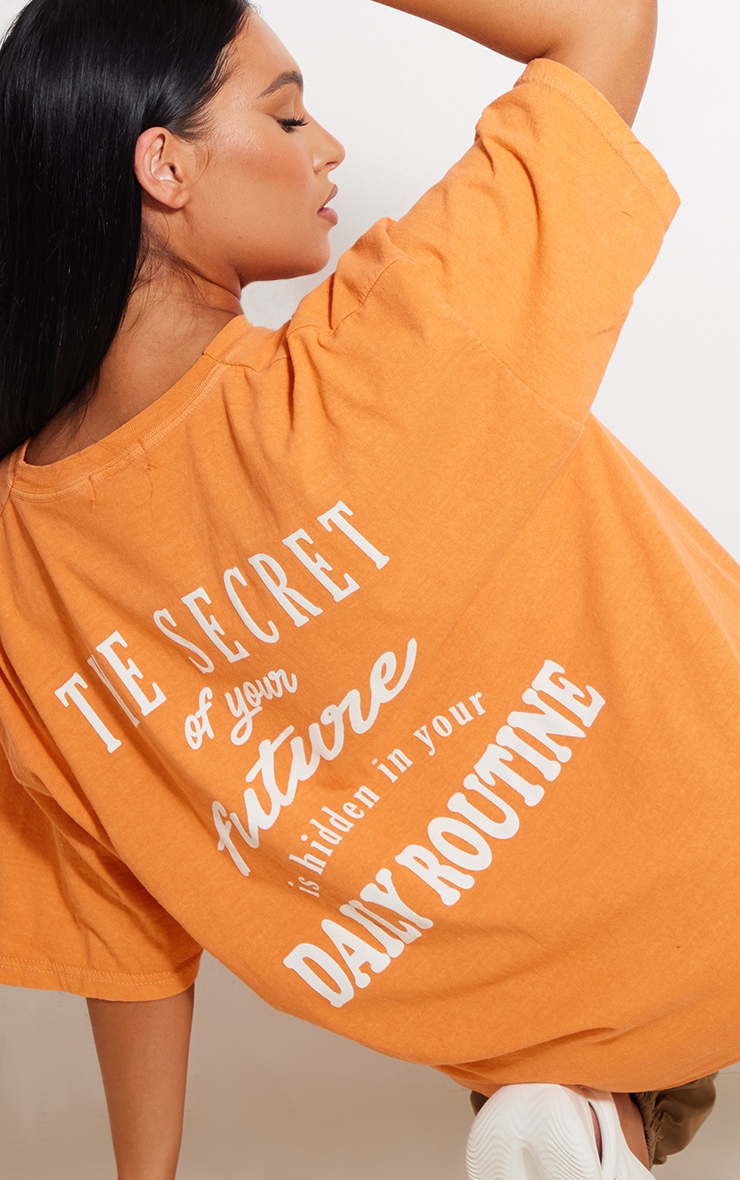 Tangerine Secret To Future Washed Oversized Tshirt image 4