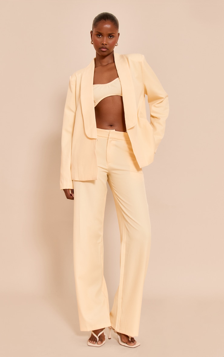 Butter Yellow Tailored Longline Blazer image 3