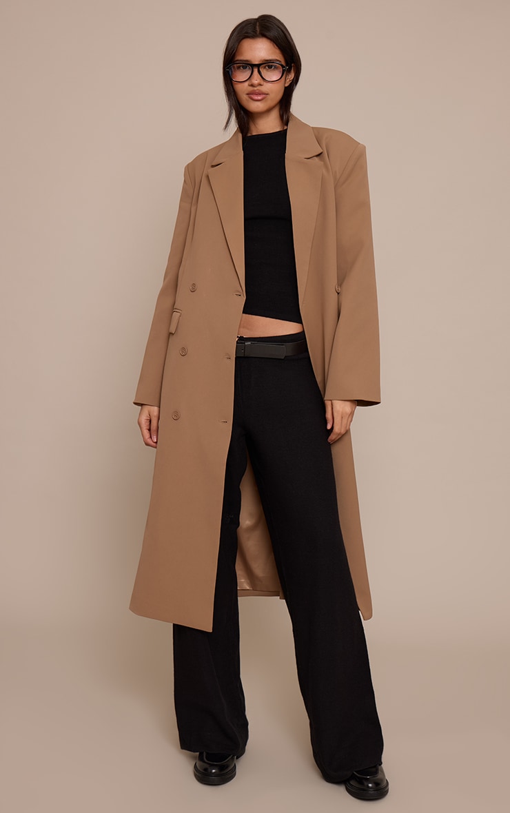 Tall Black Cocoon Sleeve Cinched Long Sleeve T Shirt  image 3