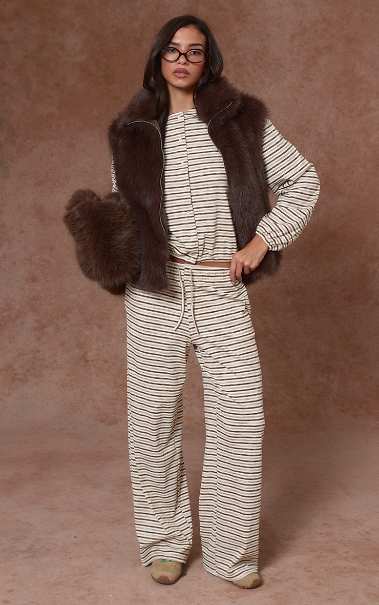 Chocolate Faux Fur Vest image 3