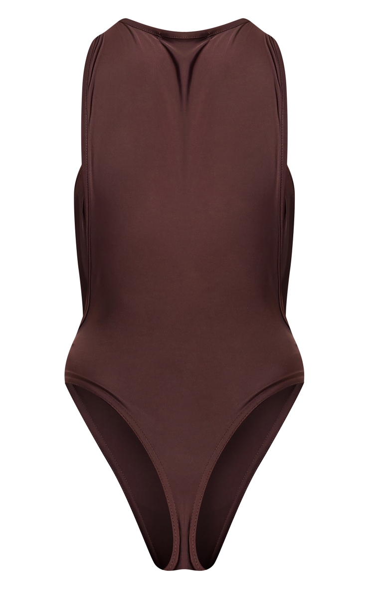 Chocolate Slinky Twist Front Bodysuit image 6